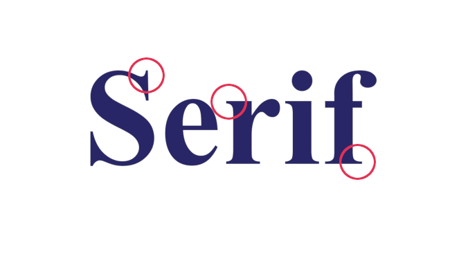 An example of a serif font.